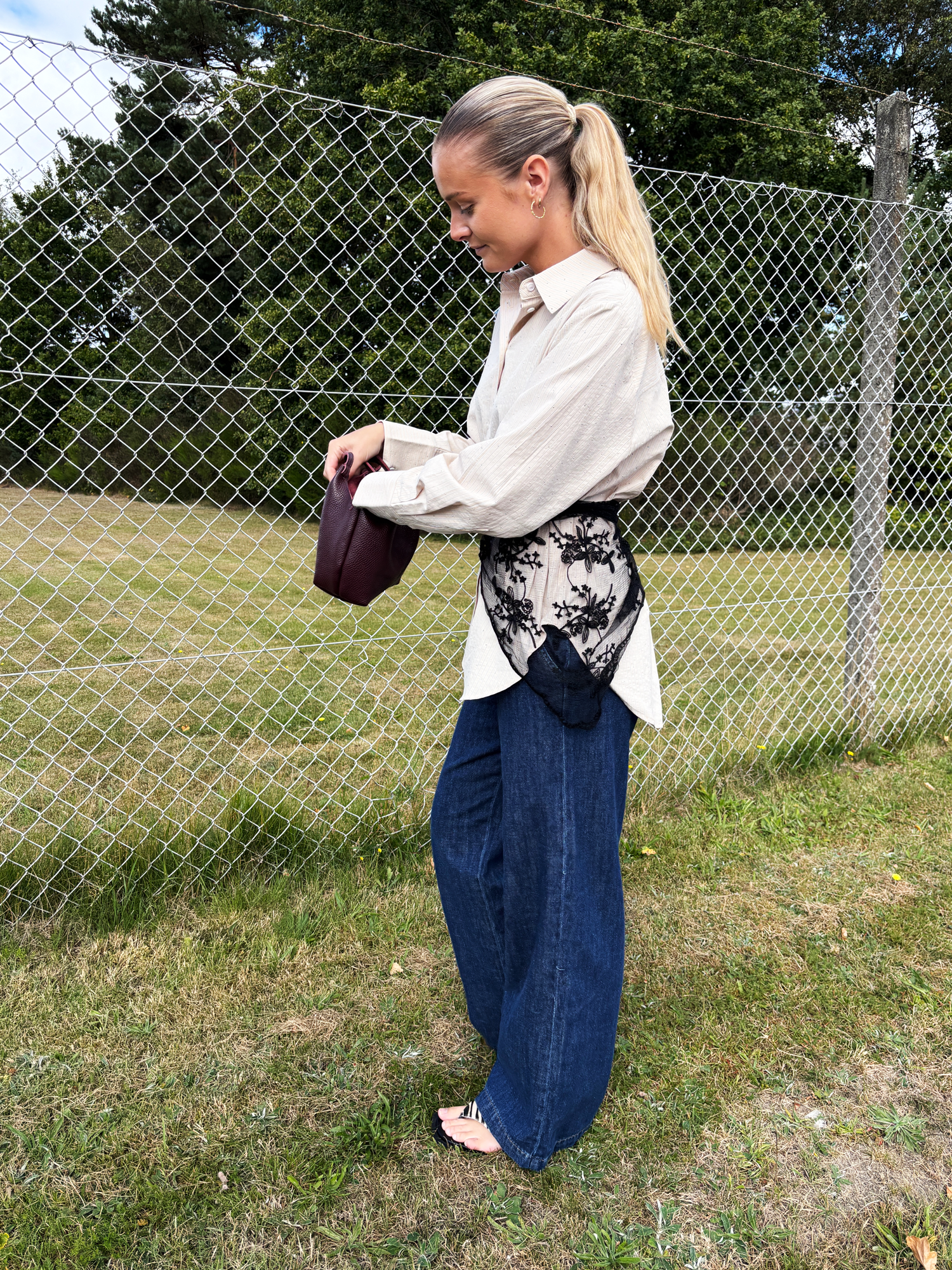 Bcmiriana Triangle Lace Scarf