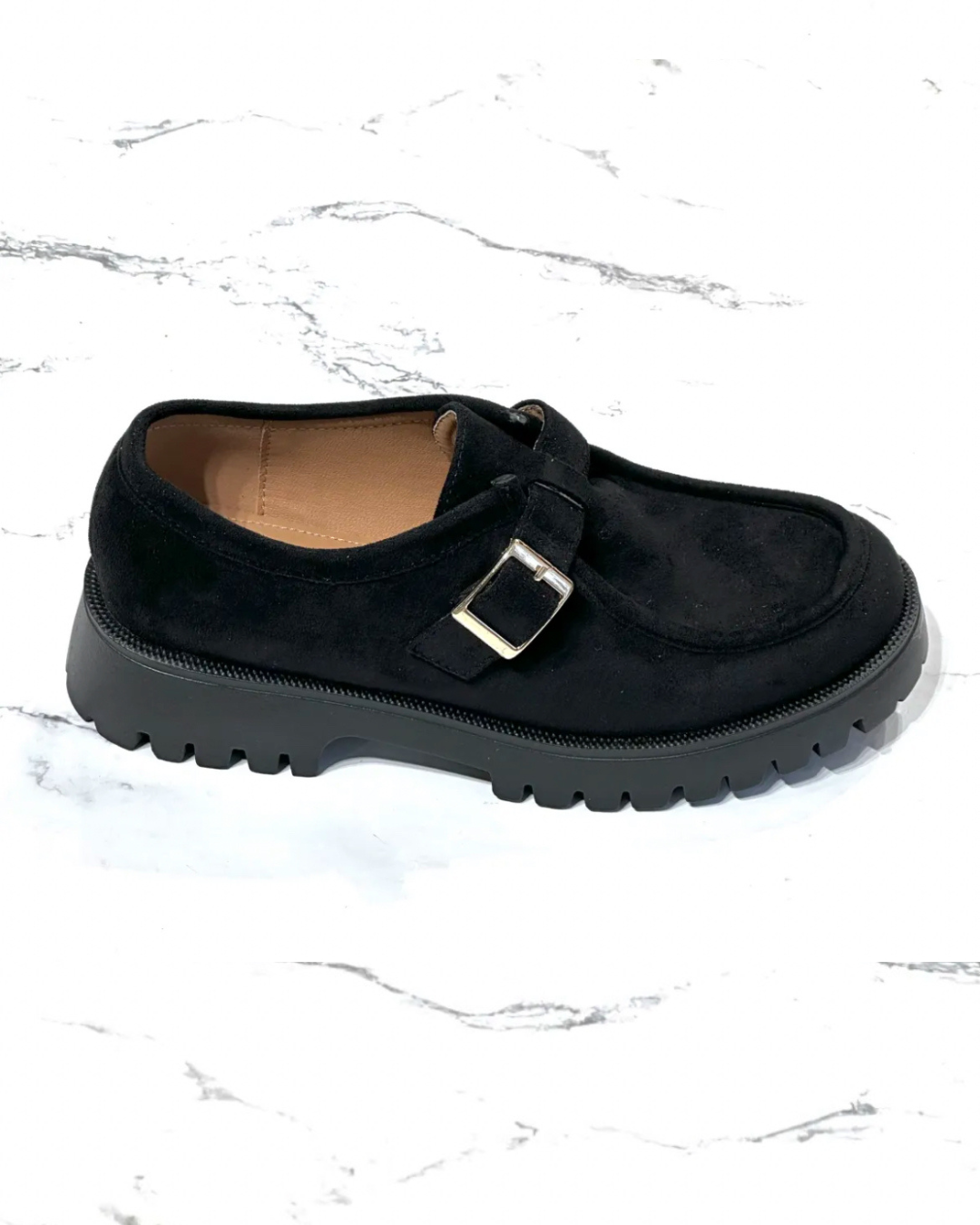 Imiteret ruskind loafers