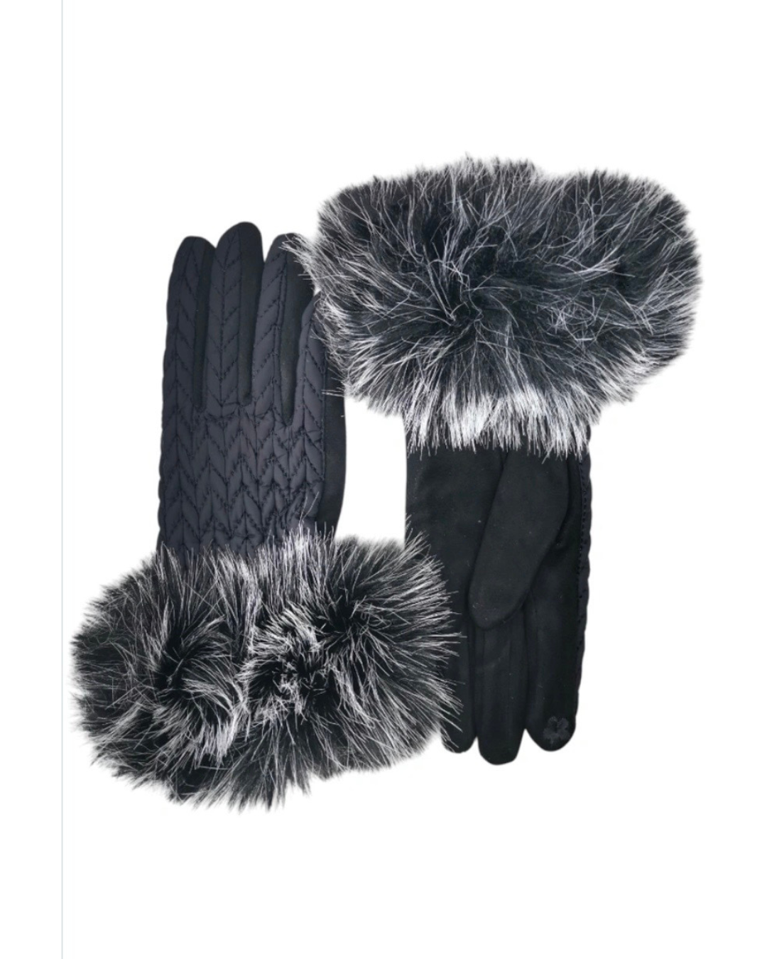 Handsker med fake fur