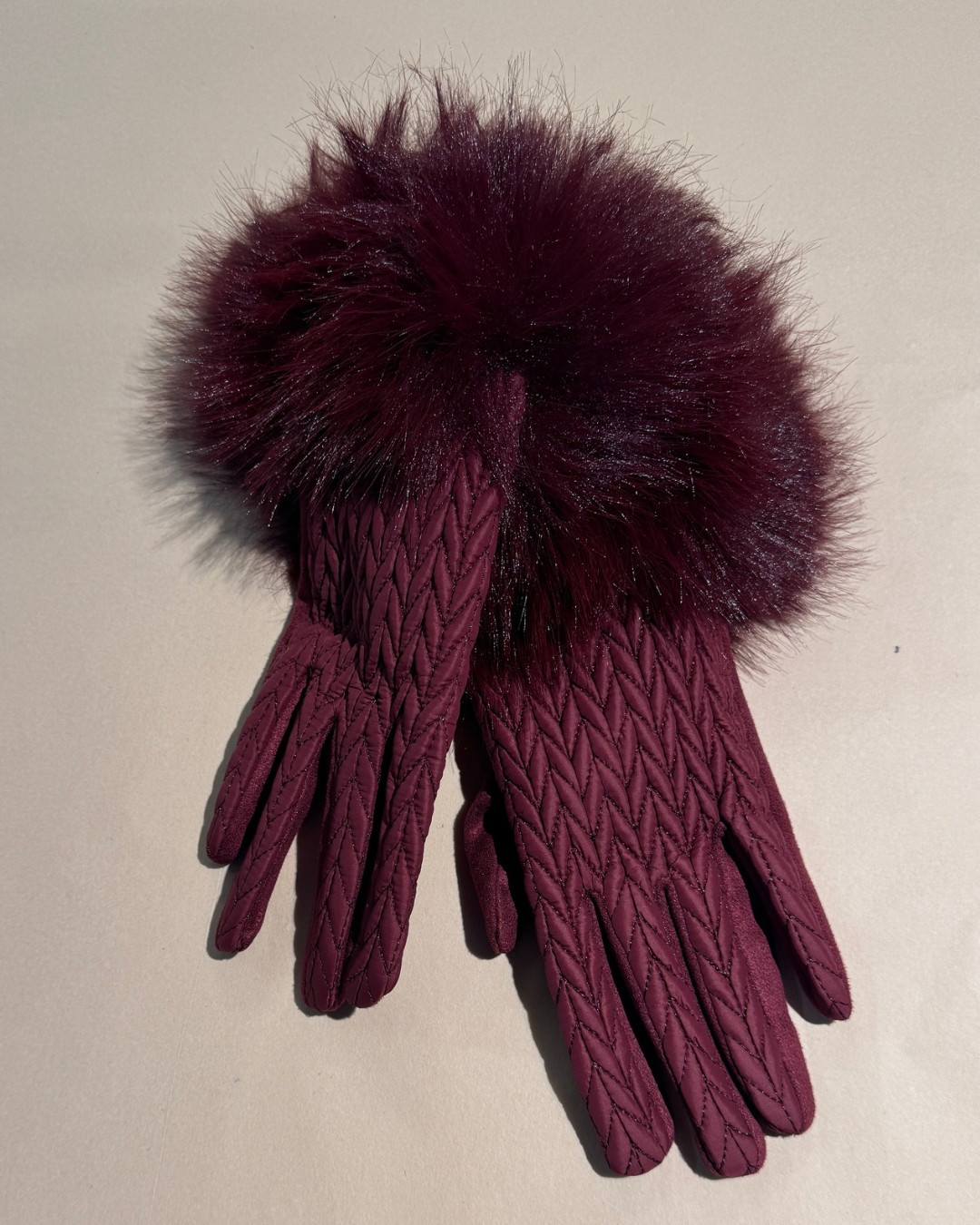 Handsker med fake fur