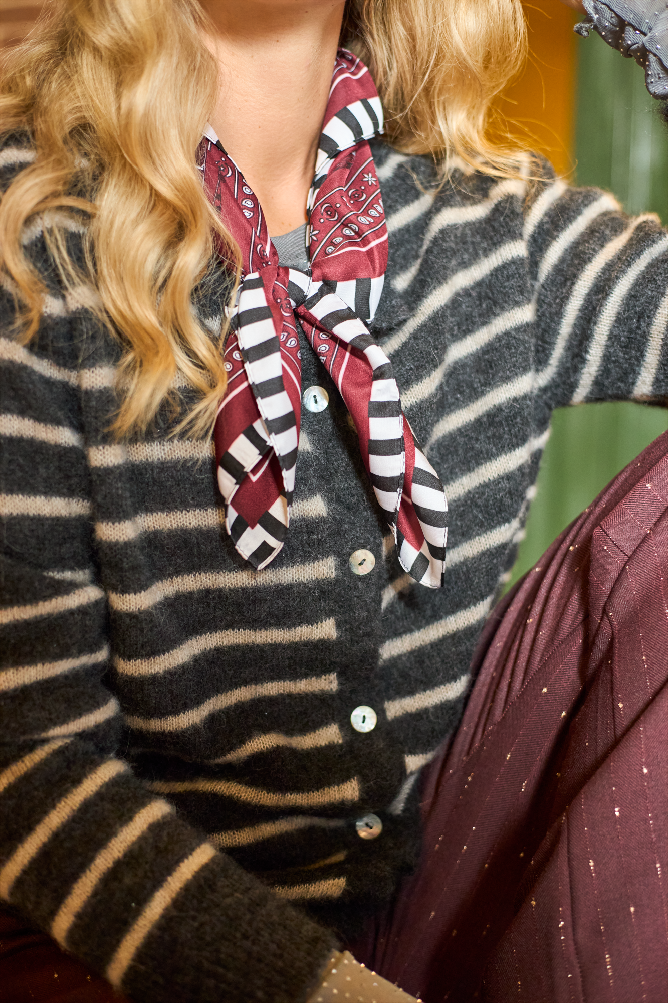 Bcdell Striped Knit Cardigan