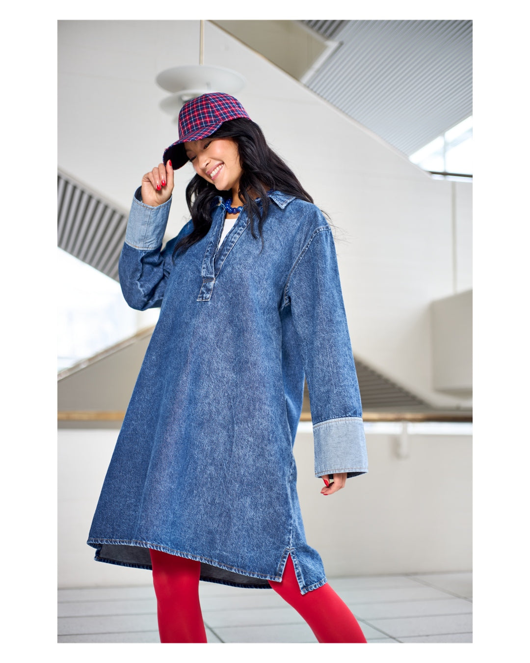 BCIZZY DENIM TUNIC DRESS (41064)